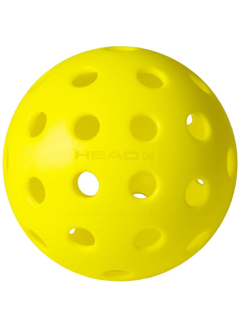 HEAD HEAD Championship 40 Outdoor Pickleball balls - Pack of 3 balls  - Image 2