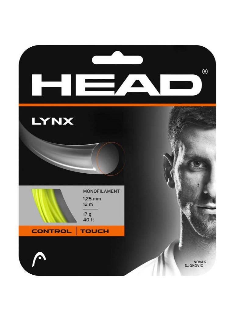 هيد Lynx String - Monofilament String For 1 Racket, 1.25 Mm - 17 Gauge Color : Dark Grey