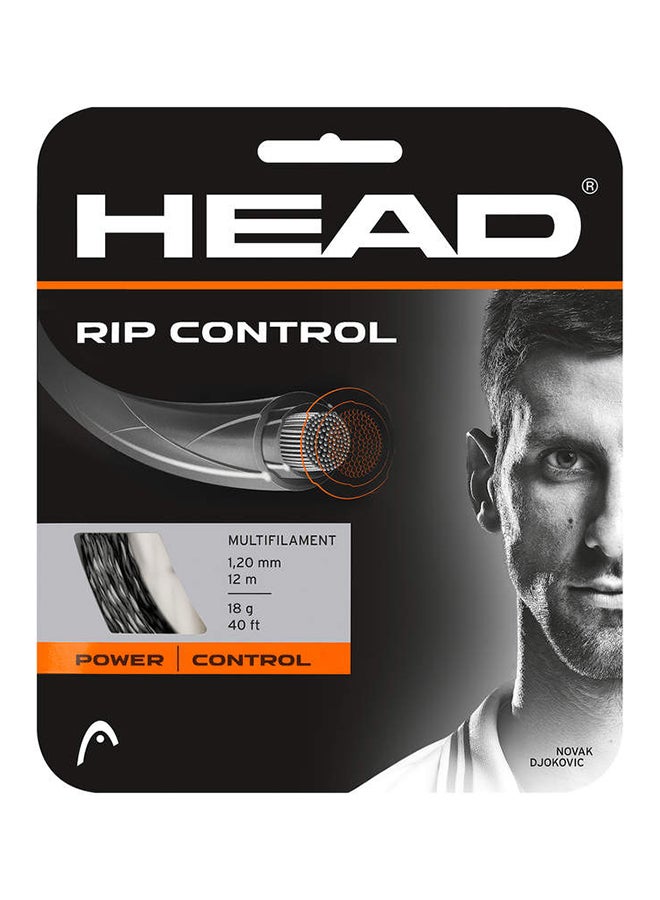 هيد Rip Control Tennis String | Provides Ultimate Control, 16 guage - 1.30 mm Black