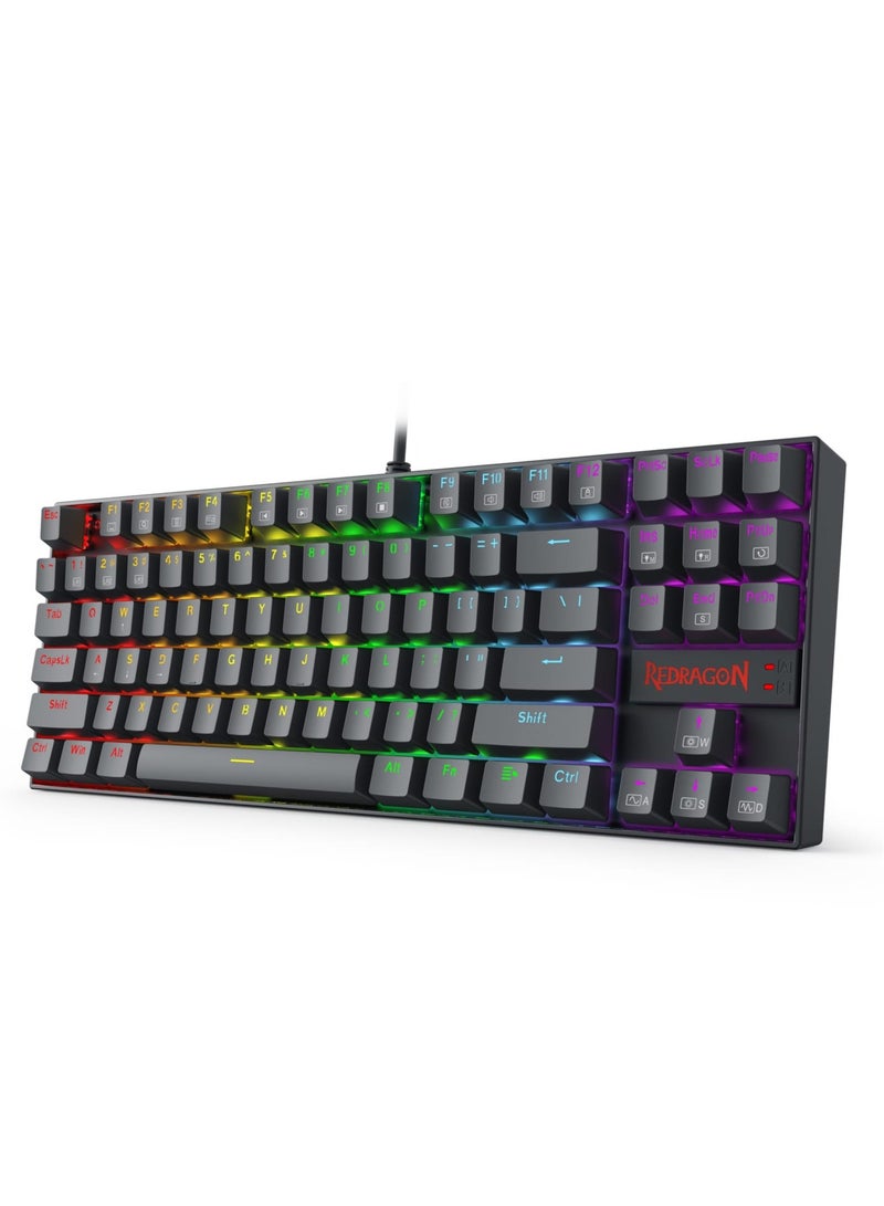 REDRAGON - K552 elite edition Wired Rainbow Gaming Keyboard 60% , Swappable Compact Mechanical Keyboard Dedicated Arrow Keys, for PC and laptop use in home and office - Brown Switch - Image 1
