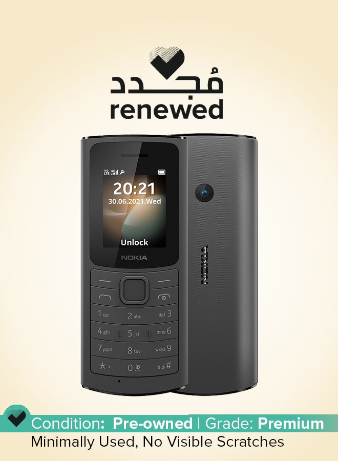 NOKIA Renewed - 110 Dual SIM Black 128MB 4G - Midde East Version  - Image 1