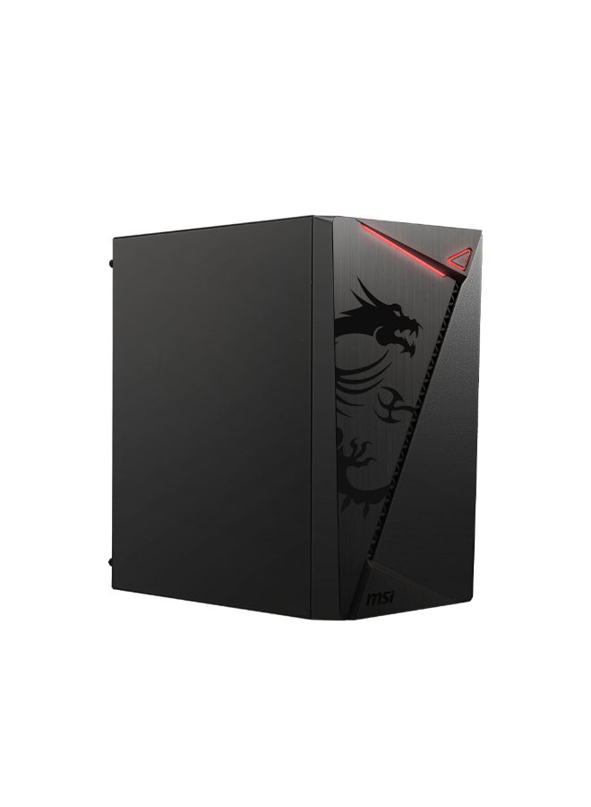 MSI MAG SHIELD M301 Micro ATX Tower Gaming Case – Supports Micro-ATX & Mini-ITX Motherboards, 2x USB 1.0, 1x USB 3.2 Gen 1, 1x Audio/Mic, 1x 2.5" & 1x 3.5" Drive, 4 Expansion Slots, ATX Power Supply, 120mm Pre-installed Rear Fan | 306-7G13M25-809  - Image 1