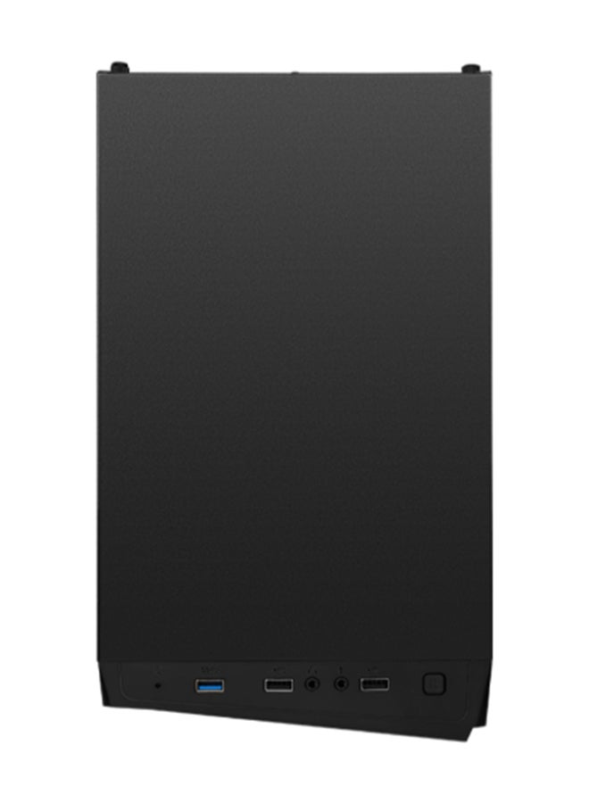 MSI MAG SHIELD M301 Micro ATX Tower Gaming Case – Supports Micro-ATX & Mini-ITX Motherboards, 2x USB 1.0, 1x USB 3.2 Gen 1, 1x Audio/Mic, 1x 2.5" & 1x 3.5" Drive, 4 Expansion Slots, ATX Power Supply, 120mm Pre-installed Rear Fan | 306-7G13M25-809  - Image 4