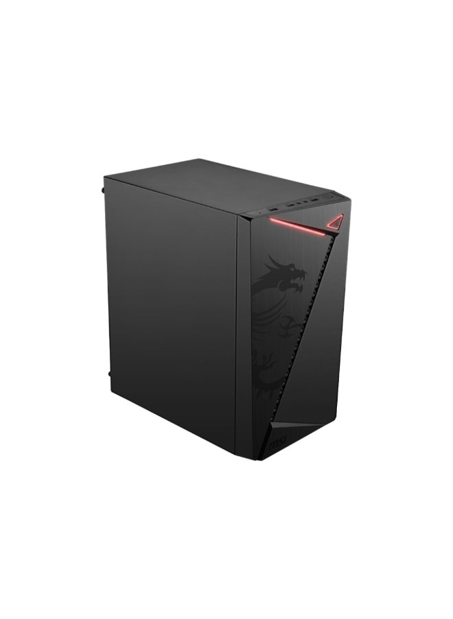 MSI MAG SHIELD M301 Micro ATX Tower Gaming Case – Supports Micro-ATX & Mini-ITX Motherboards, 2x USB 1.0, 1x USB 3.2 Gen 1, 1x Audio/Mic, 1x 2.5" & 1x 3.5" Drive, 4 Expansion Slots, ATX Power Supply, 120mm Pre-installed Rear Fan | 306-7G13M25-809  - Image 2