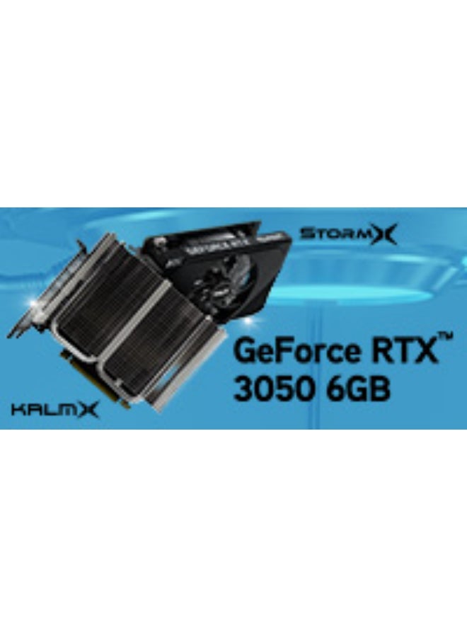 Palit - GeForce RTX 3050 Dual 8GB GDDR6 Graphics Card, 128-bit Memory Interface, 1552 MHz Graphics Clock, 1777 MHz Boost Clock, 14 Gbps Memory Clock, 2560 CUDA Cores, PCI-E 4.0, HDMI 2.1, DP 1.4a, Dual-Link DVI, 7680x4320 Max Resolution, 115W Power, RGB Lighting, Ray Tracing, DLSS, VR Ready, G-SYNC, NVIDIA Ampere Architecture | NE63050018P1-1070D - Image 1