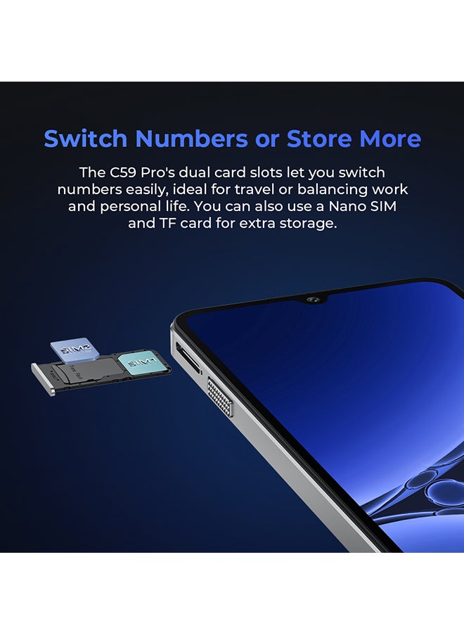 أوكيتل - C59 Pro Dual SIM Grey 8+16GB RAM 256GB 4G - Middle East Version - Image 1