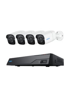 reolink 2K+ 5MP 8-Channel PoE NVR Surveillance Camera System, 4x PoE IP Security Camera Outdoor with Person Vehicle Detection, 2TB HDD for 24/7 Recording, NVS8-5MB4  - Image 1