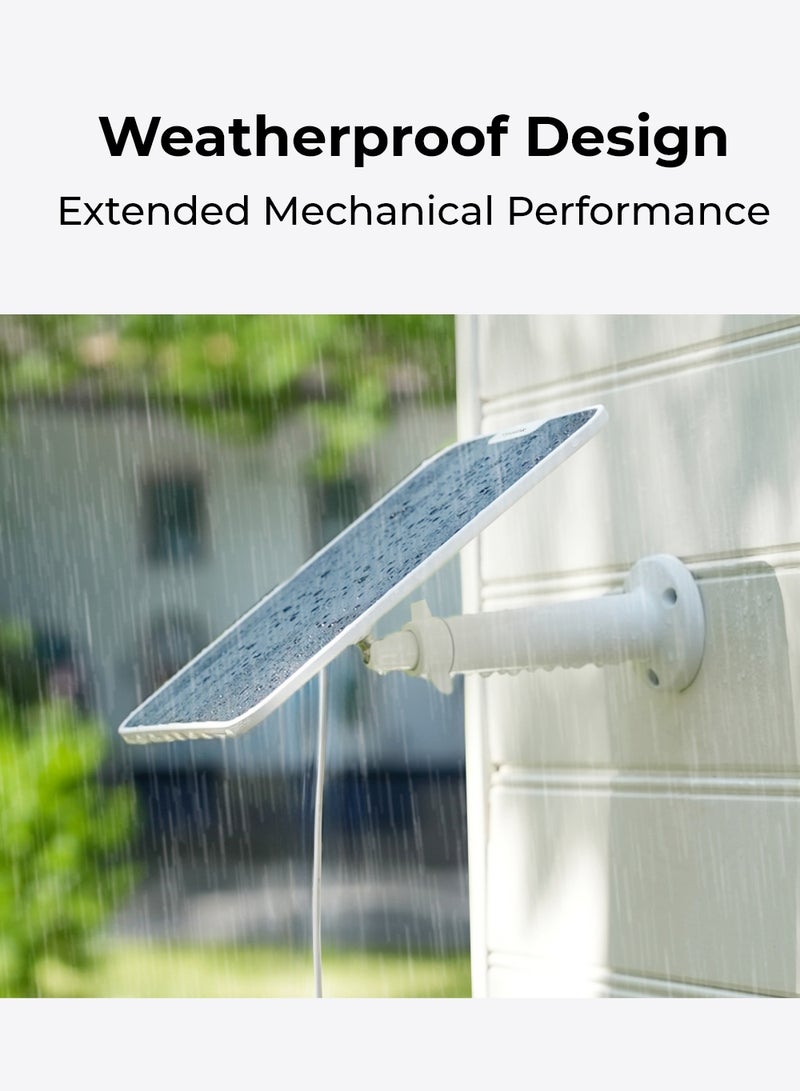 ريولينك مزود طاقة لوح شمسي 6 واط لكاميرا الأمان الخارجية اللاسلكية مثل Reolink Altas PT Ultra، Argus Eco، قاعدة قابلة للتعديل 360°، كابل بطول 4 أمتار - Image 5