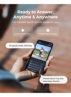reolink 2K Battery Doorbell Camera Wireless, Video Doorbell Camera with Head-to-Foot View, People/Vehicle/Package Recognition, 2.4/5GHz WiFi, 2-Way Audio, Local Storage  - Image 4