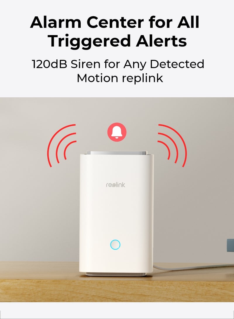 reolink Home Hub All-in-one Centre, Works Security Cameras, No Monthly Fee, Alarm System, Live View & Playback Up to 4K, Expandable Local Storage, Wi-Fi 6 Tech white  - Image 5