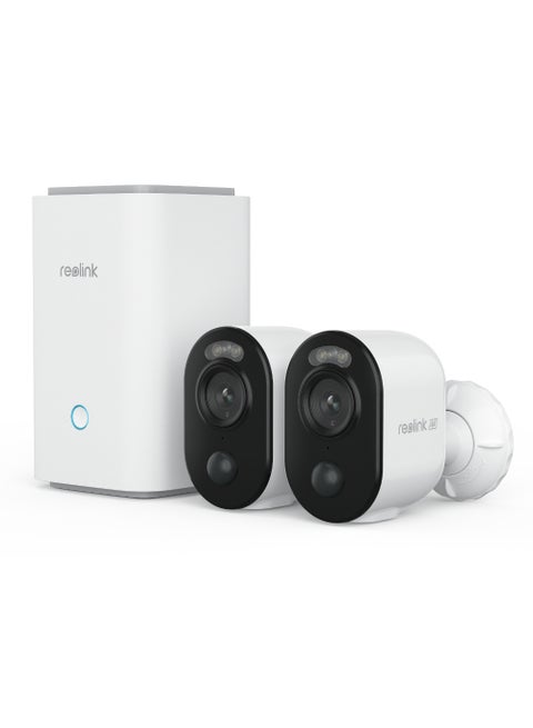 4K Security Cameras WiFI Outdoor System, Encrypted 1 Year Local Storage, 5-Month Battery Life, 2.4/5GHz WiFi, No Monthly Fee Argus 3 Ultra+Home Hub