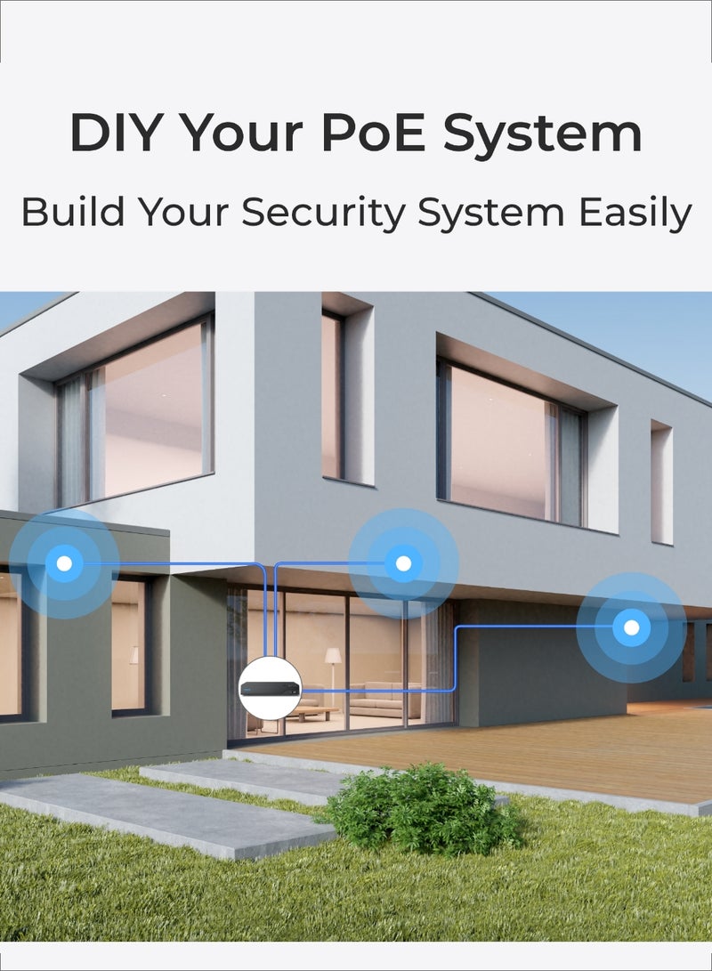 ريولينك مسجل فيديو شبكي 8 قنوات لنظام كاميرات الأمان المنزلية، تسجيل 24/7 على قرص صلب سعة 2 تيرابايت مثبت مسبقًا، يعمل مع كاميرا IP عبر PoE، NVS8 - Image 5