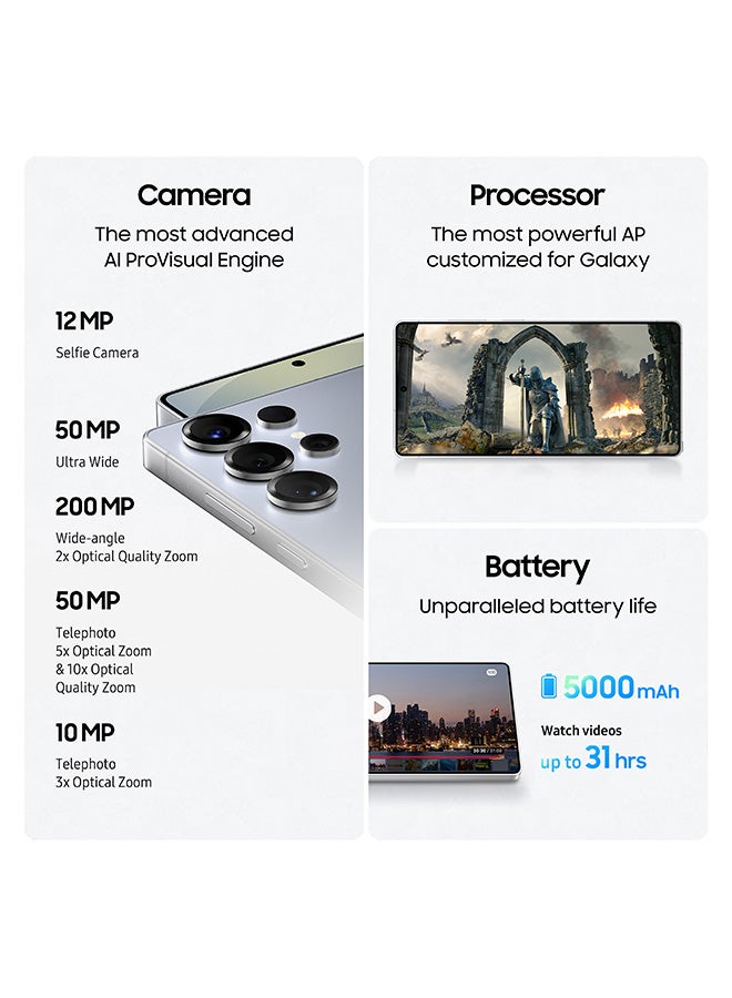 سامسونج جالاكسي S25 ألترا AI ثنائي الشريحة وردي ذهبي 12 جيجابايت RAM 256 جيجابايت 5G - نسخة الشرق الأوسط - Image 5