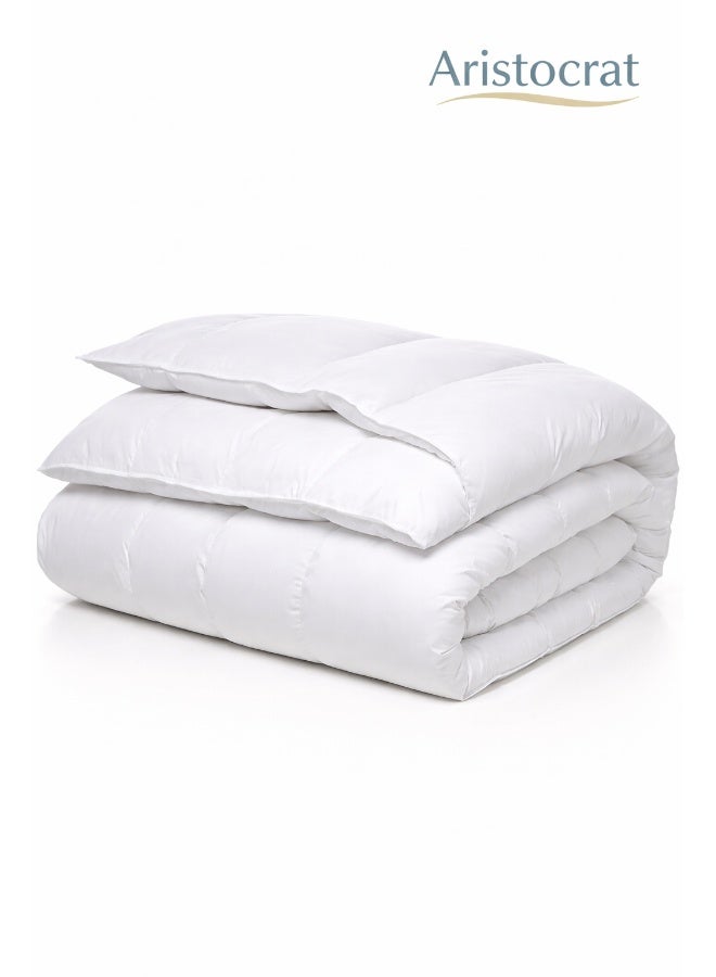 ARISTOCRAT Microfiber Hotel Quality All-Season Duvet Insert 240x260 cm – Super King Size, Hollow Siliconized Polyester Filling, Soft & Lightweight White Comforter Microfiber White 240x260cm - Image 1