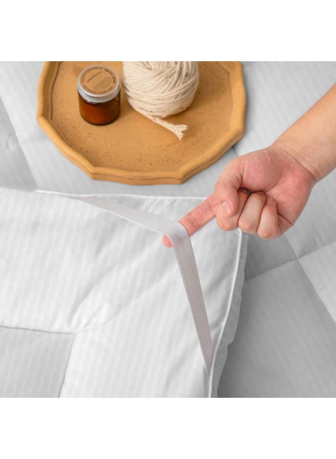 ARISTOCRAT Premium Mattress Topper with 2.5- Inch Thickness (120x200cm) White Microfiber White 120x200cm  - Image 4