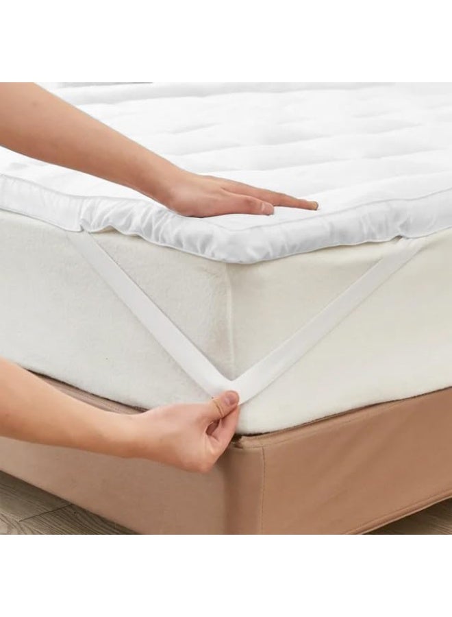 أرستوكرات Aristocrat King Downproof Mattress Topper, Fabric, White (180x200cm) Polycotton White  - Image 4