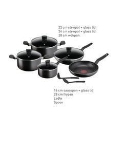 Tefal Cookware Set | Dark Stone 11 Pcs Cooking Set | Non-Stick 9 kg 1 W B491SB85 black  - Image 3