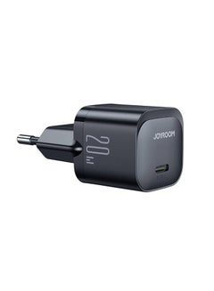 JOYROOM Mini Charger JR-TCF02EU - 20W Fast Charger With Type-C To type-C Cable Black  - Image 1