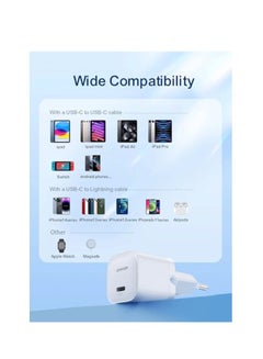 JOYROOM Mini Charger JR-TCF02EU - 20W Fast Charger With Type-C To type-C Cable Black  - Image 3