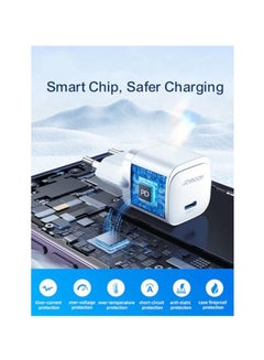 JOYROOM Mini Charger JR-TCF02EU - 20W Fast Charger With Type-C To type-C Cable Black  - Image 5