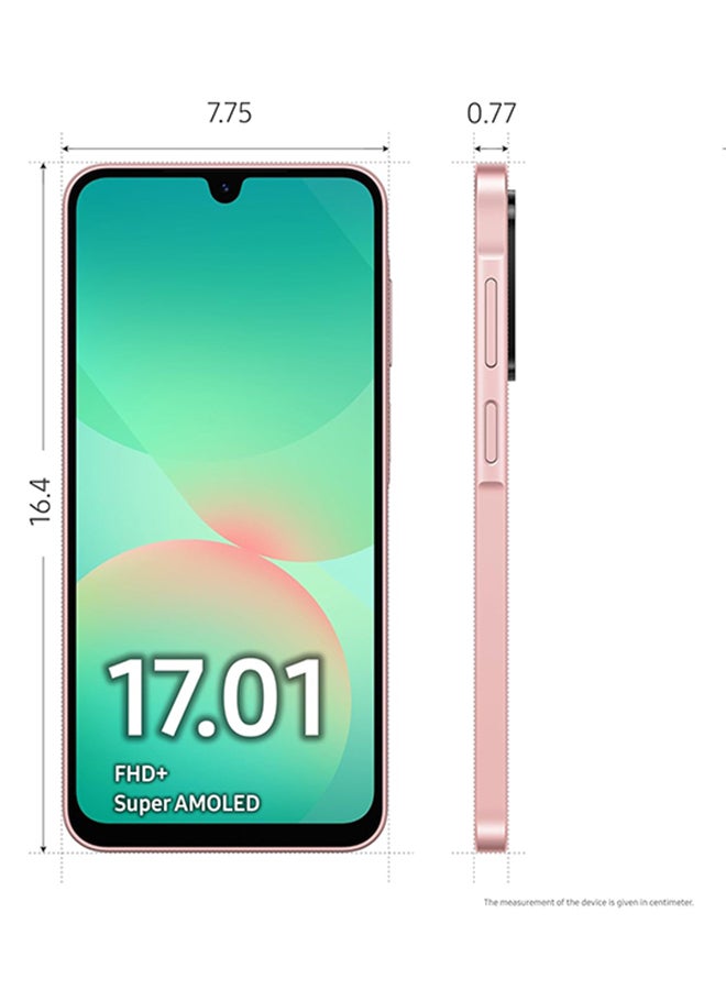 سامسونج جالاكسي A26 5G ثنائي الشريحة لون خوخي وردي 8 جيجابايت رام 256 جيجابايت - النسخة الدولية - Image 4