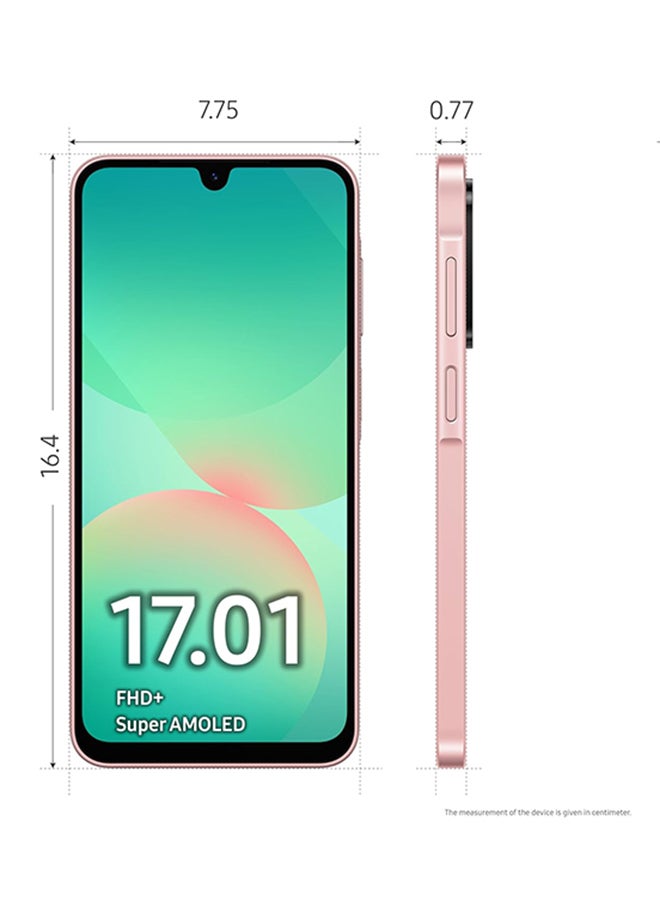 سامسونج جالاكسي A26 5G ثنائي الشريحة لون خوخي وردي 8 جيجابايت رام 256 جيجابايت - النسخة الدولية - Image 3