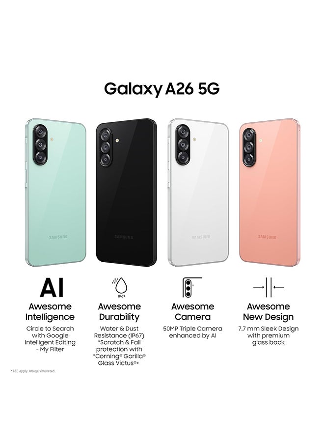 Samsung Galaxy A26 5G Dual SIM Mint 8GB RAM 256GB - International Version - Image 4
