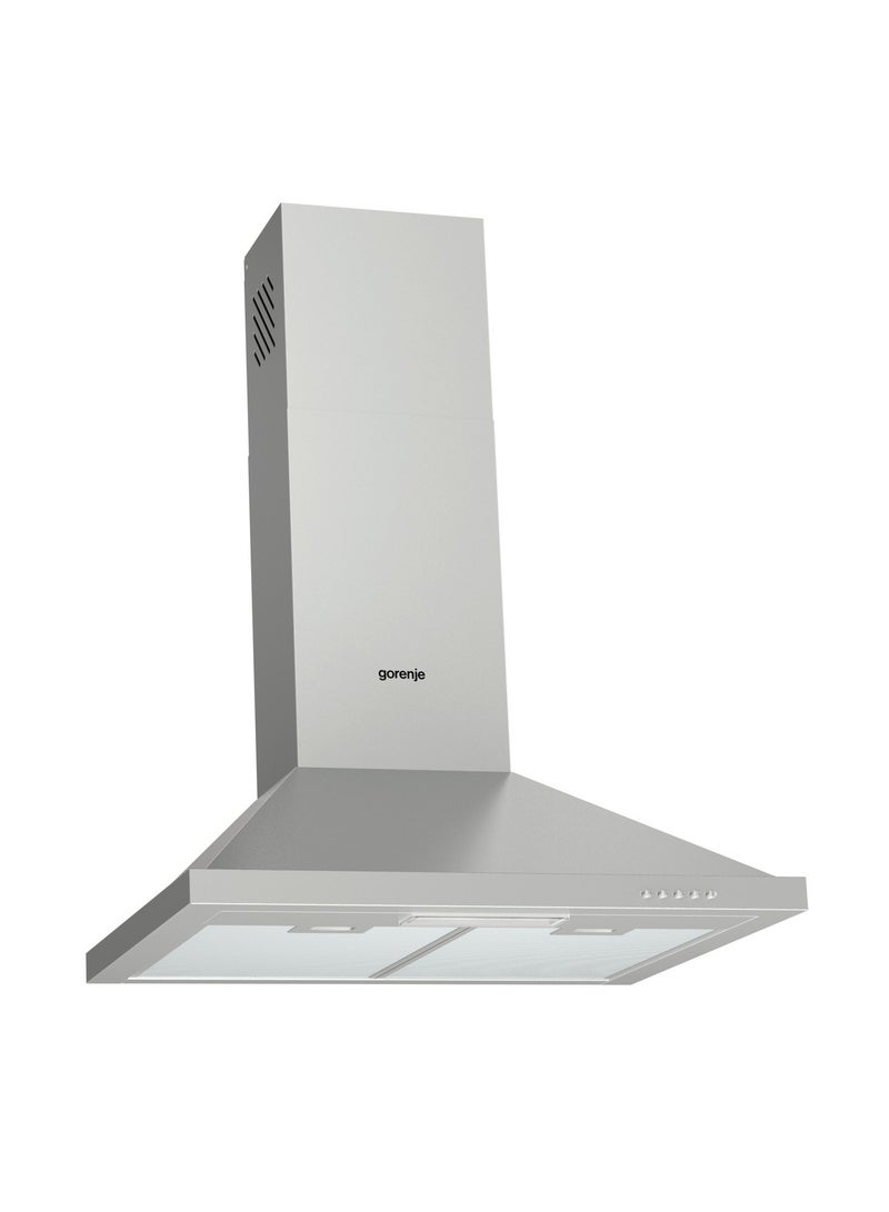 Gorenje Chimney Hood 60 cm, Stainless Steel, 3 Speeds, Air Extraction 298  m³/h, Washable Aluminium Filter With Polyurethane Foam PWHC628EX stainless steel 