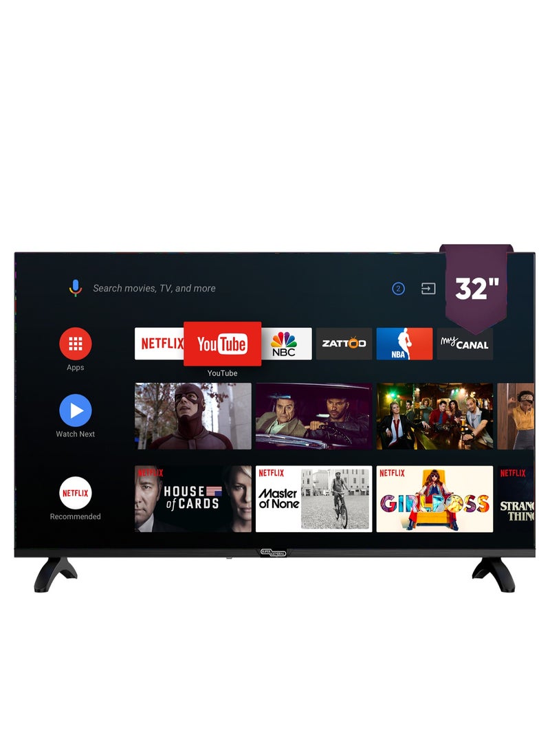 SUPER GENERAL - 32 Inch Smart LED TV | HD 1366 x 768 Resolution | Android TV with Wi-Fi & DLNA | Quad-Core Processor | 16W Speaker Power | 2x HDMI, 2x USB | Netflix, YouTube, Shahid and MAXHUB SHARE Feature SGLED32PS12TS2 black - Image 1