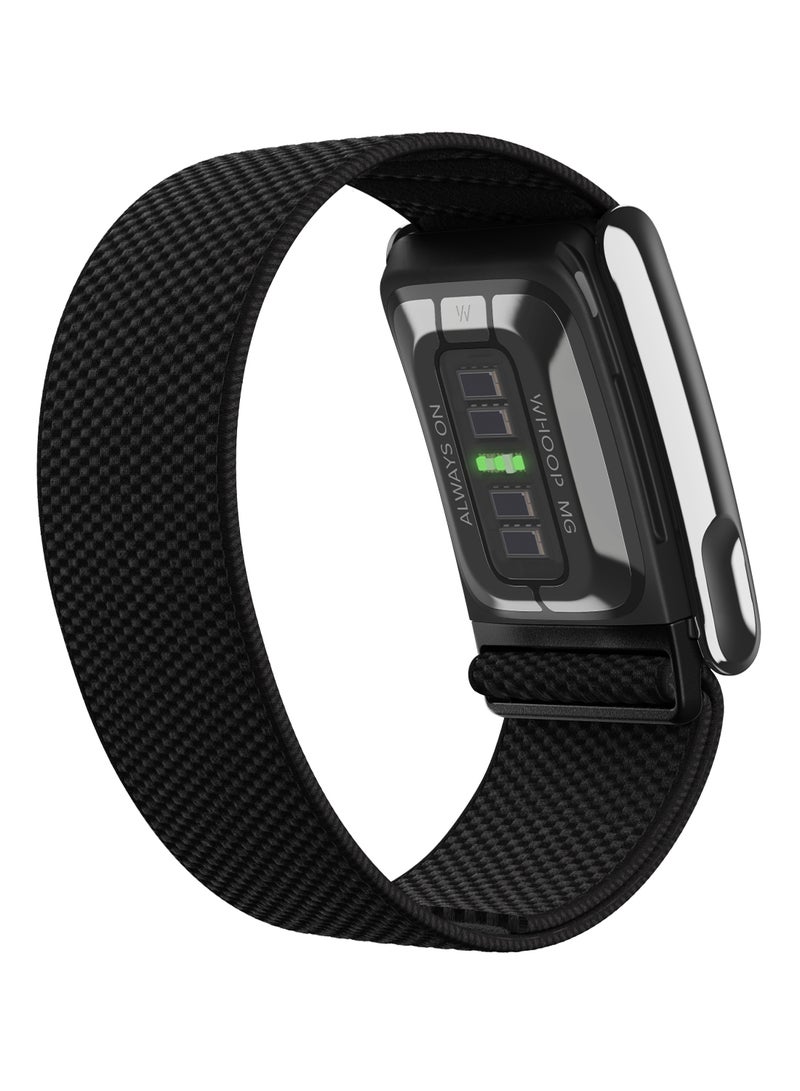وهووب SuperKnit Luxe – Compatible with One, Peak, & Life – ECG Compatible, Performance Accessory for Health & Fitness Wearable – Premium Metals – 24/7 Activity, Sleep, Recovery Tracker Obsidian  - Image 4