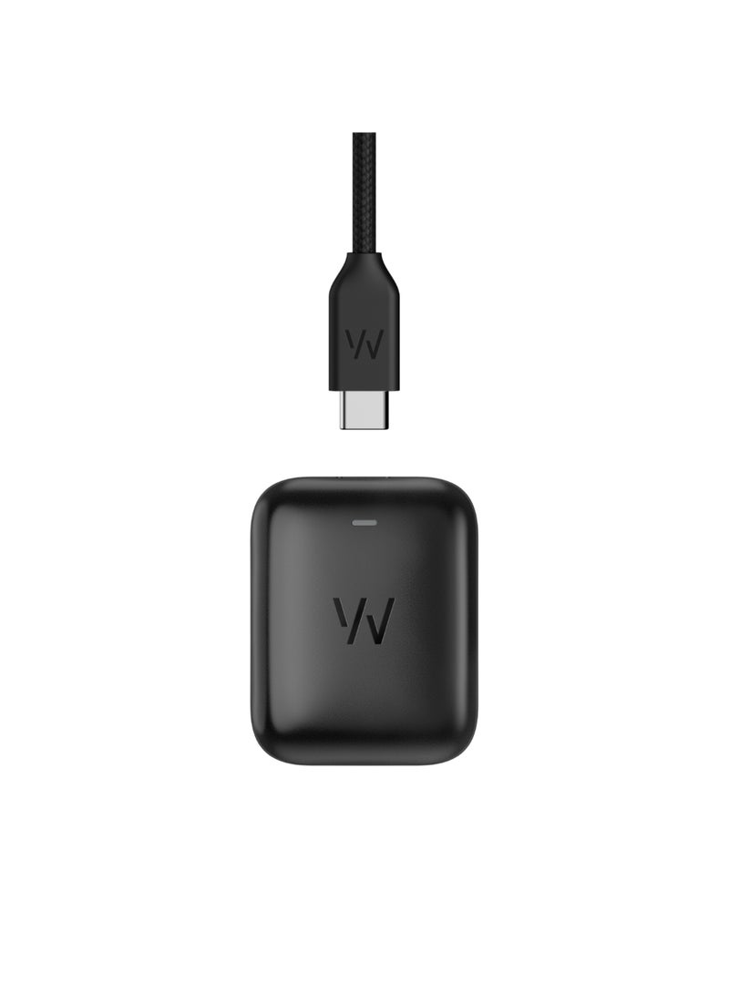 وهووب Wireless PowerPack – Compatible with One, Peak, Life – Portable, Waterproof Charger for Health, Fitness, Sleep, and Activity Wearable – 14+ Days Battery Life Jet Black  - Image 1