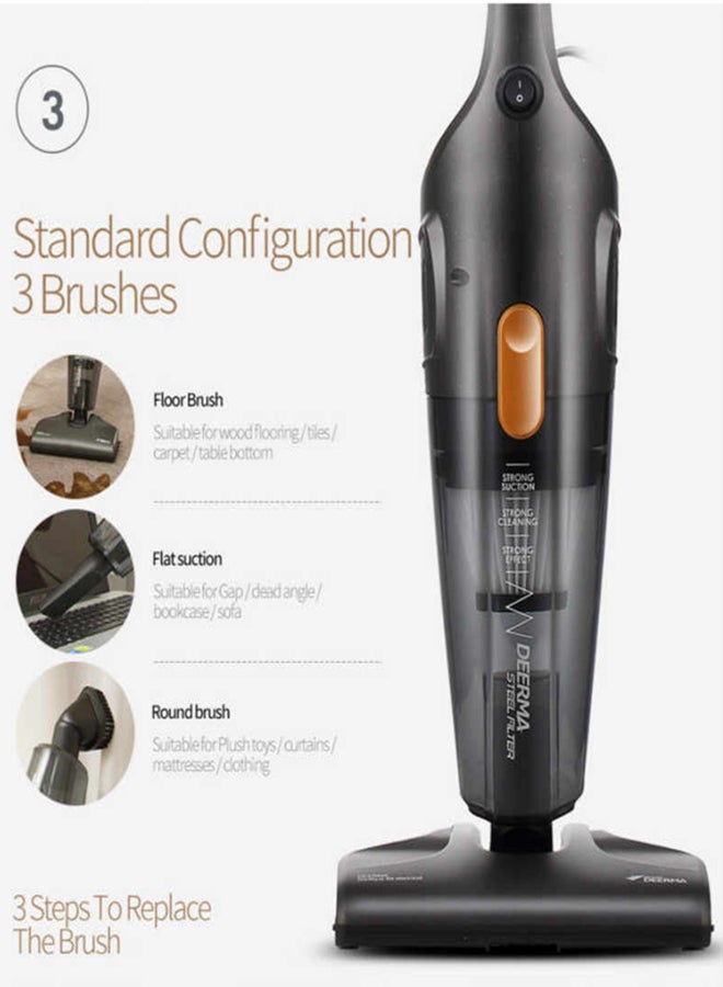 ديرما Renewed - Portable Handheld Vacuum Cleaner 600 W DX115C Black/Silver  - Image 3