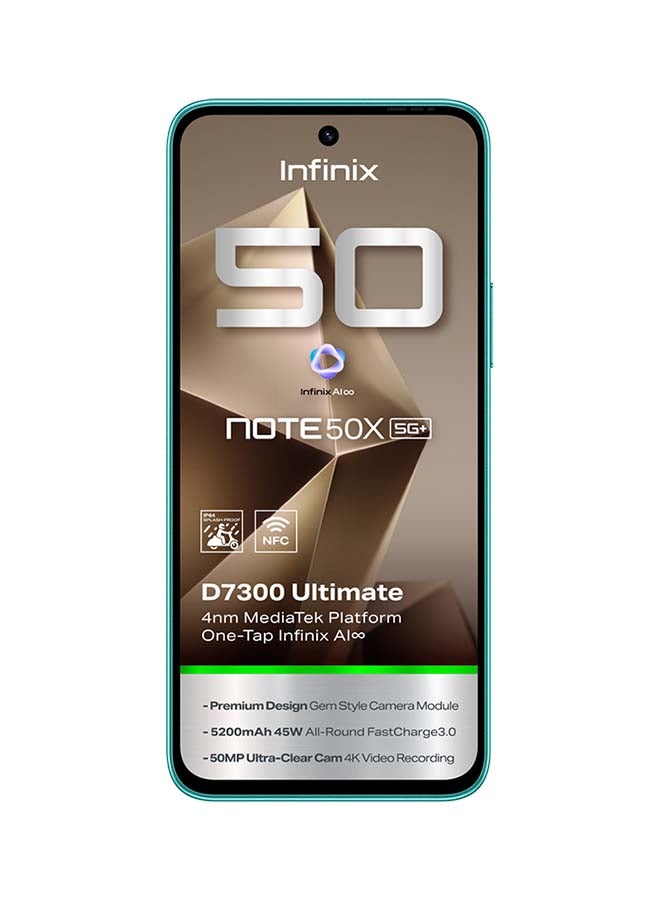 Infinix - Note 50 X Dual SIM Breeze Green 16GB RAM  256GB 5G - Middle East Version - Image 1