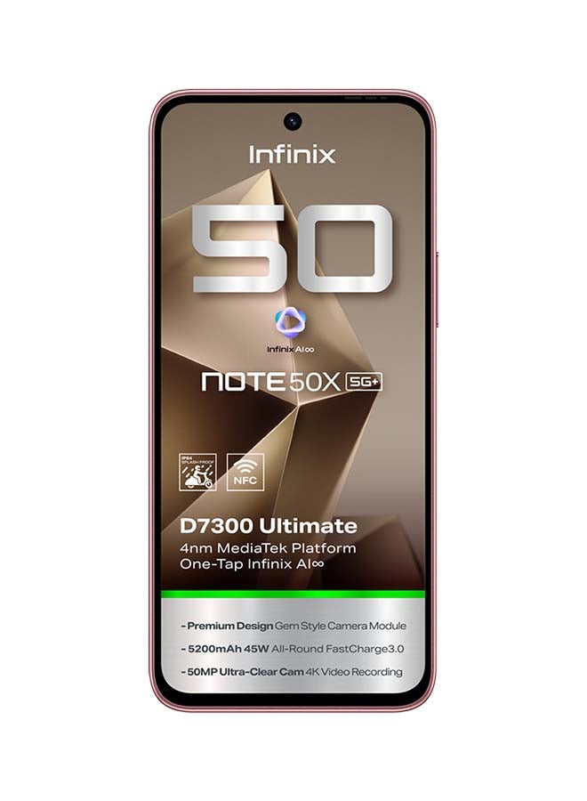 إنفينيكس - Note 50 X Dual SIM Spice Pink 16GB RAM  256GB 5G - Middle East Version - Image 1