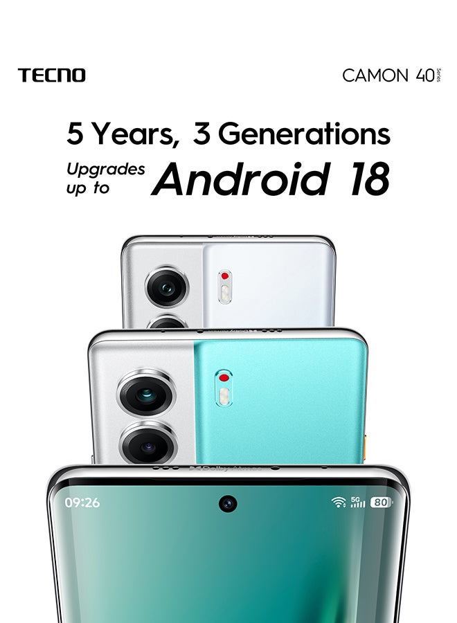 TECNO - Camon 40 Pro Dual SIM Emerald Lake Green 12GB RAM 256GB 5G - International Version With Free Gift powerbank+BT Speaker - Image 1