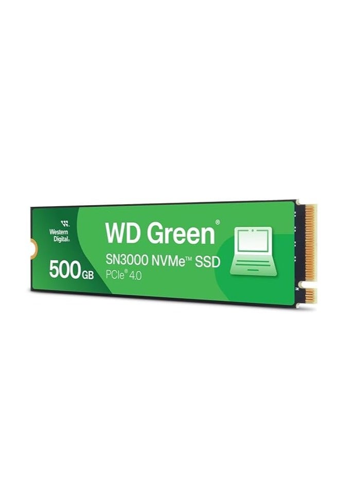 دبليو دي Western Digital 500GB WD Green SN3000 NVMe Internal SSD - Solid State Drive - Gen4 PCIe, M.2 2280, Up to 5,000 MB/s - WDS500G4G0E 500 GB  - Image 3