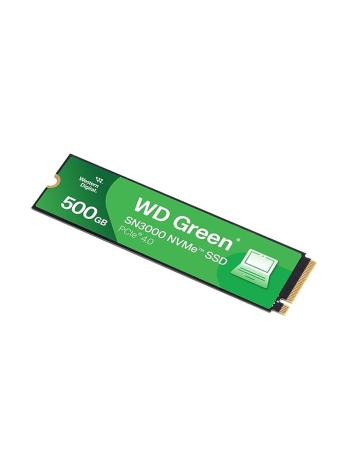 دبليو دي Western Digital 500GB WD Green SN3000 NVMe Internal SSD - Solid State Drive - Gen4 PCIe, M.2 2280, Up to 5,000 MB/s - WDS500G4G0E 500 GB  - Image 2