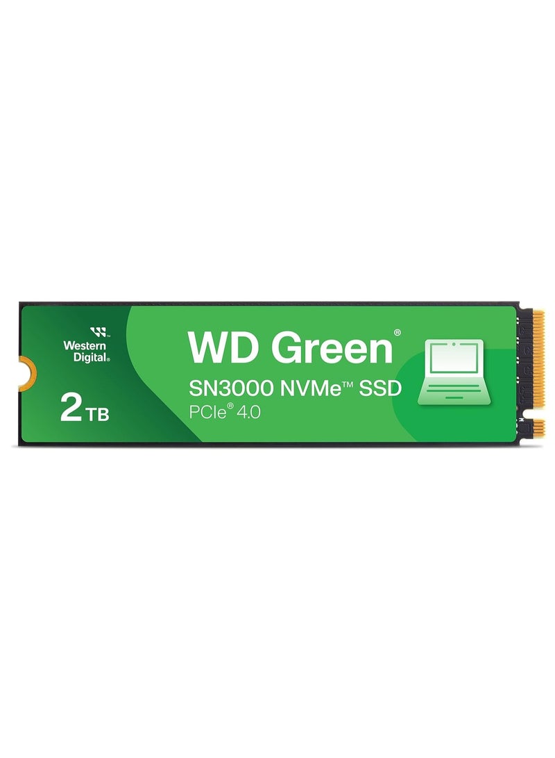 WD Western Digital 2TB WD Green SN3000 NVMe Internal SSD - Solid State Drive - Gen4 PCIe, M.2 2280, Up to 5,000 MB/s - WDS200T4G0E 2 TB - Image 1