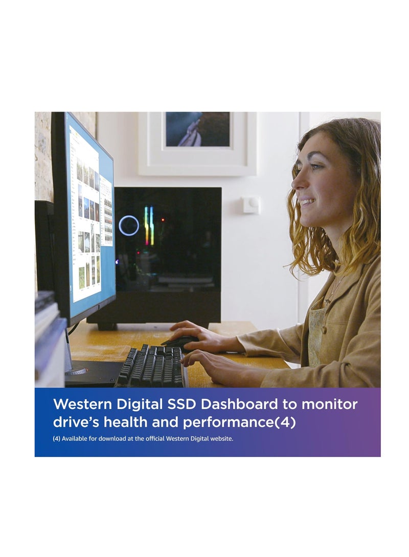 دبليو دي Western Digital 2TB WD Blue SN580 NVMe Internal Solid State Drive SSD - Gen4 x4 PCIe 16Gb/s, M.2 2280, Up to 4,150 MB/s - WDS200T3B0E 2 TB  - Image 4