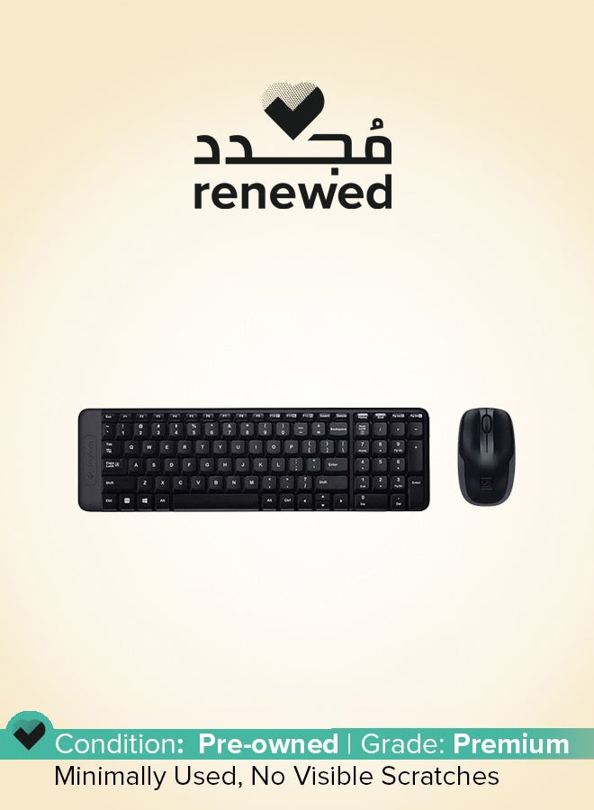 Logitech Renewed - MK220 Space-Saving Wireless Keyboard And Mouse Combo black - Image 1