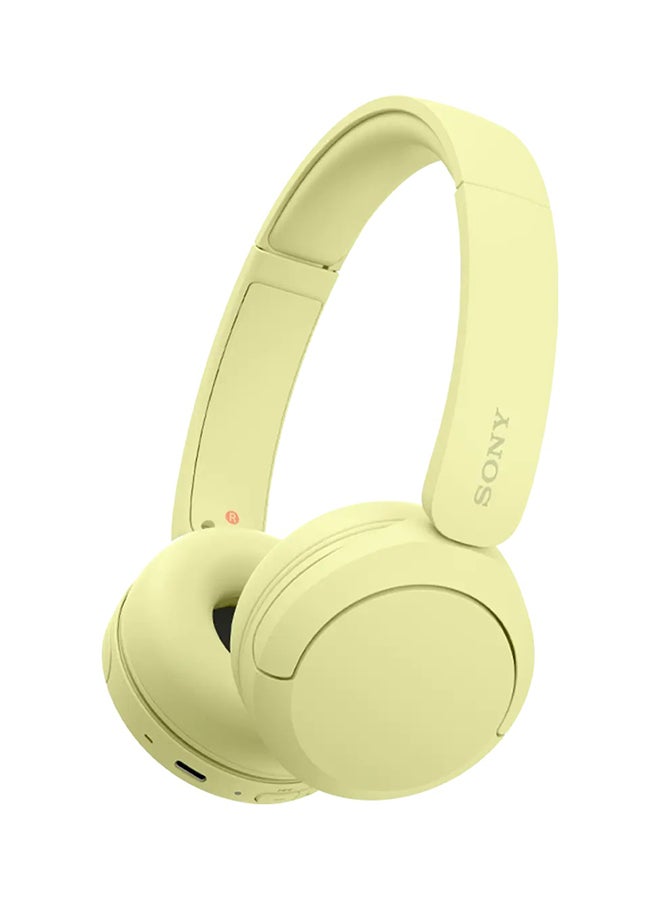 Sony WH-CH520 Wireless Headphones Bluetooth On-Ear Headset with Microphone yellow  - Image 1
