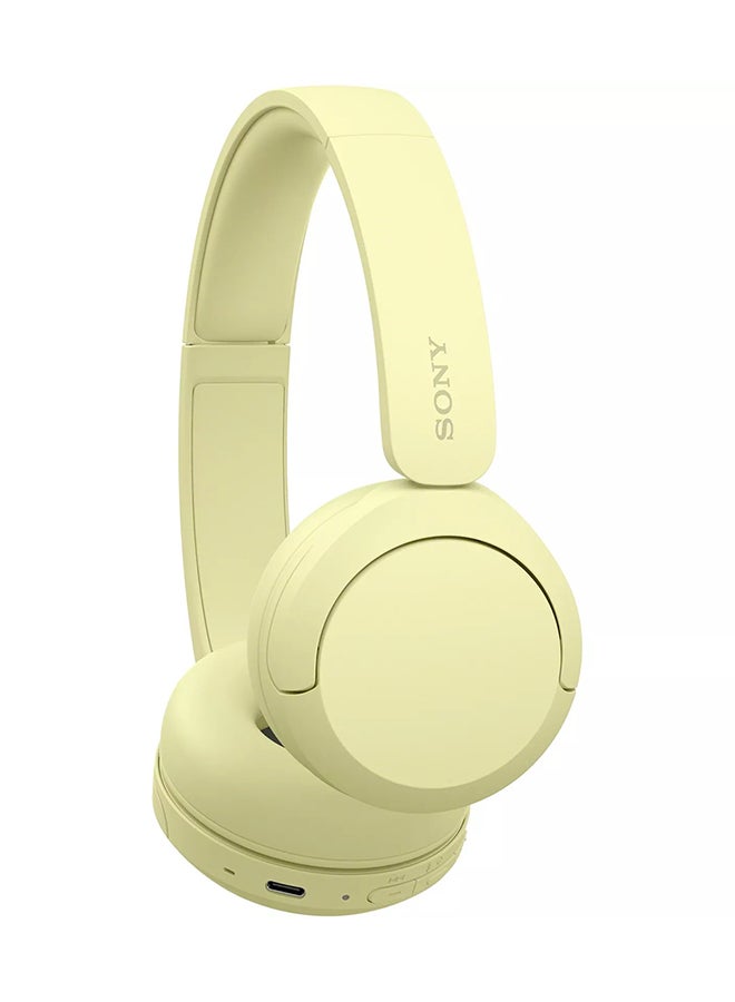 Sony WH-CH520 Wireless Headphones Bluetooth On-Ear Headset with Microphone yellow  - Image 2