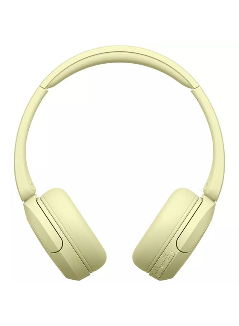 Sony WH-CH520 Wireless Headphones Bluetooth On-Ear Headset with Microphone yellow  - Image 3