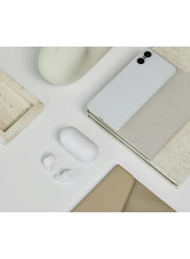 Sony - WF-C710N Wireless Noise-Canceling Earbuds with 30-Hour Battery Life, Clear Calls, and Deep Bass – Sweat & Water-Resistant White - Image 1