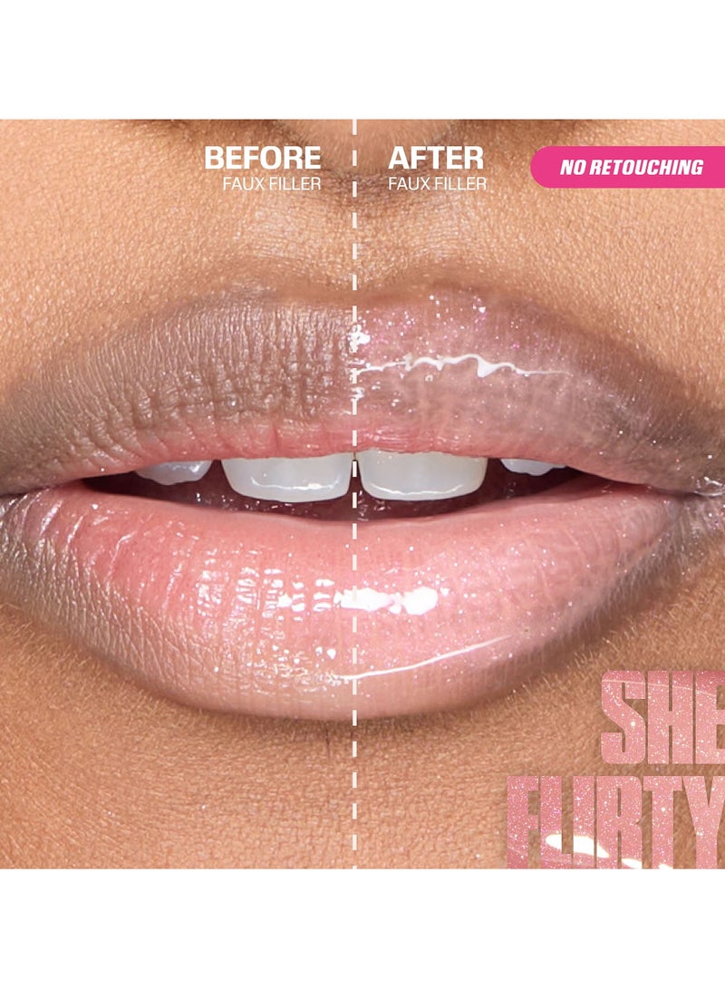 هدى بيوتي - Icy Nude Faux Filler Lip Gloss - She Flirty - Image 1