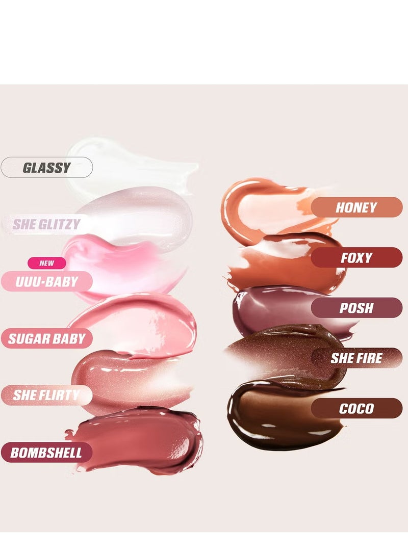 هدى بيوتي - Icy Nude Faux Filler Lip Gloss - She Flirty - Image 1