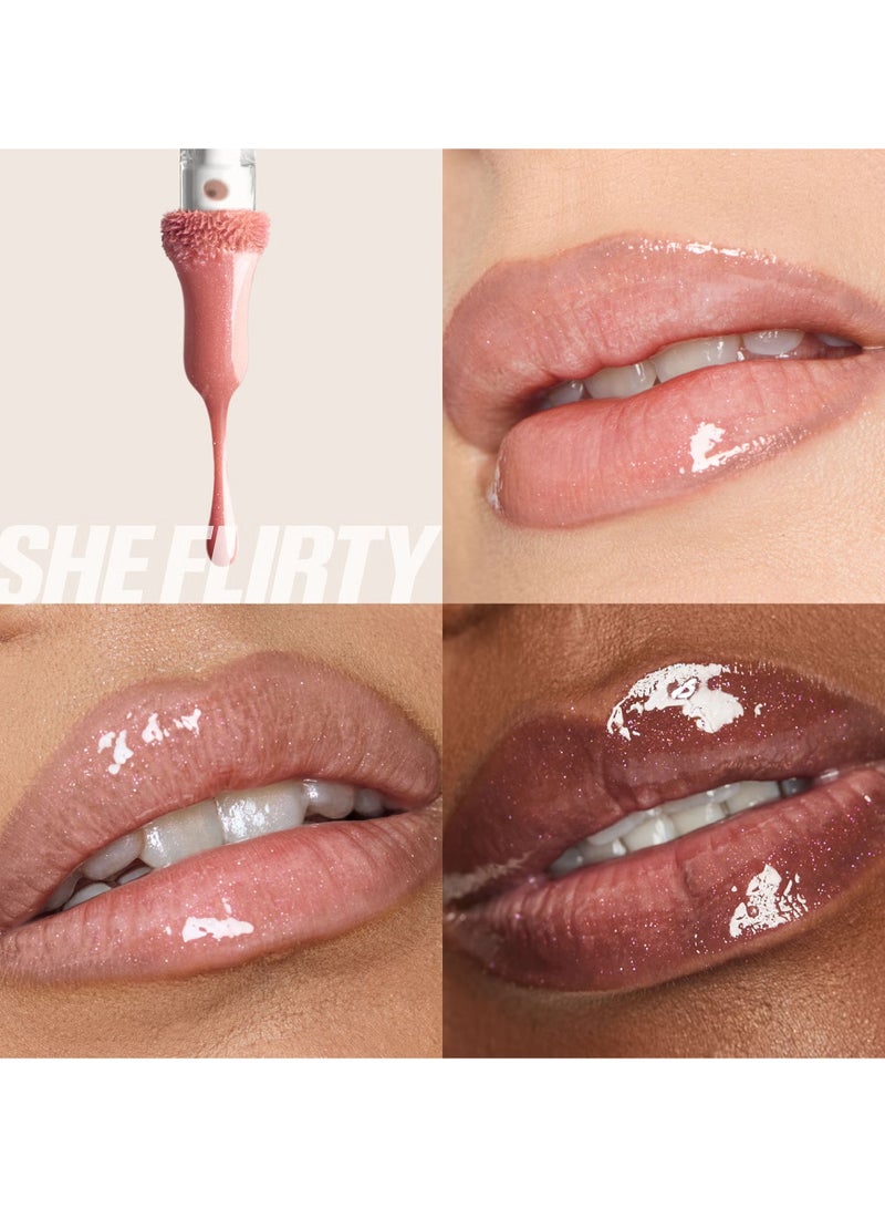 هدى بيوتي - Icy Nude Faux Filler Lip Gloss - She Flirty - Image 1