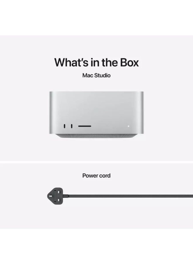 Apple - Mac Studio M4 Max chip 14-core CPU Processor/36GB RAM DDR5/512GB SSD/32‑core GPU Graphics/ Silver - Image 1