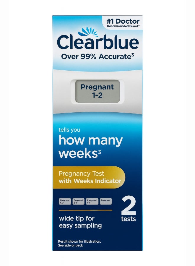 Clearblue Pregnancy Test with Weeks Indicator 2 Digital Test - Image 1