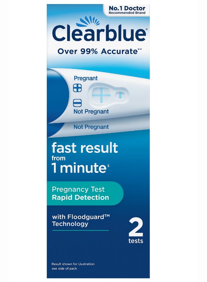 Clearblue Pregnancy Test Rapid Detection 2 Test - Image 1